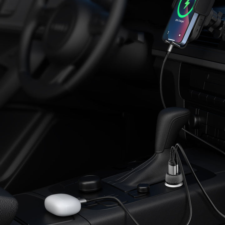 Billaddare 1xUSB-C PD 1xUSB-A 35W