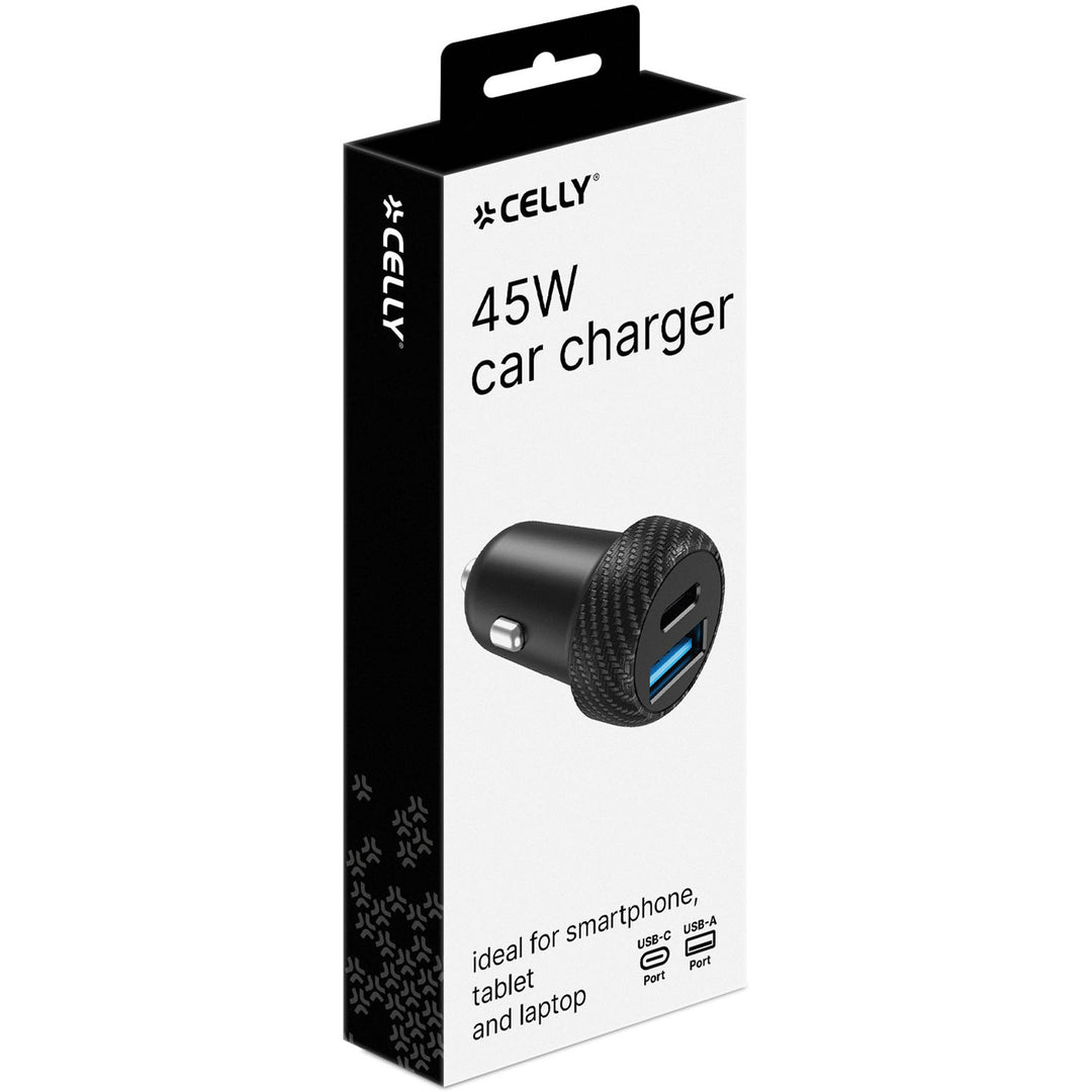 Billaddare 1xUSB-C PD 1xUSB-A 45W