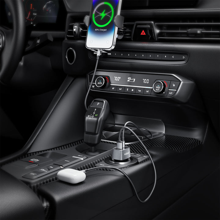 Billaddare 1xUSB-C PD 1xUSB-A 65W