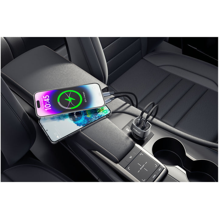 Billaddare 1xUSB-C PD 1xUSB-A 65W
