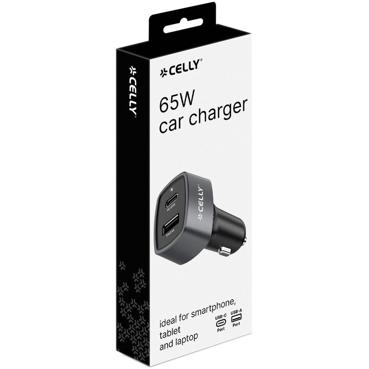 Billaddare 1xUSB-C PD 1xUSB-A 65W