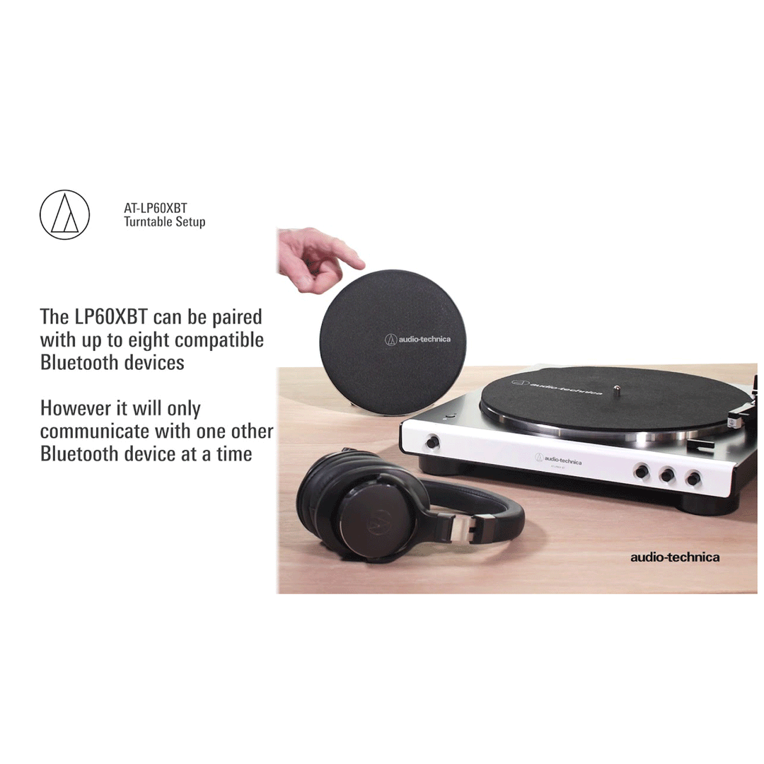 Skivspelare Remdriven Hel-automatisk Bluetooth Svart