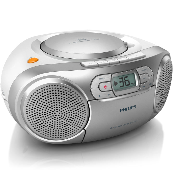 Boombox CD/Radio/Kassett AZ127/12 Silver-grå