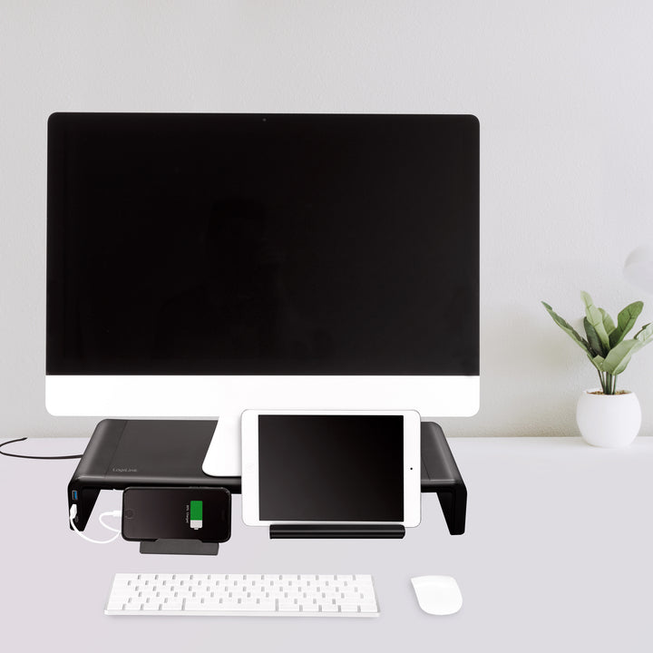 Monitorställ 63 cm med USB-hub 3-port