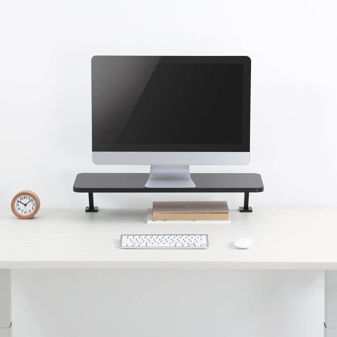 Monitorhylla 650x260mm Svart