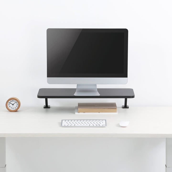 Monitorhylla 650x260mm Svart