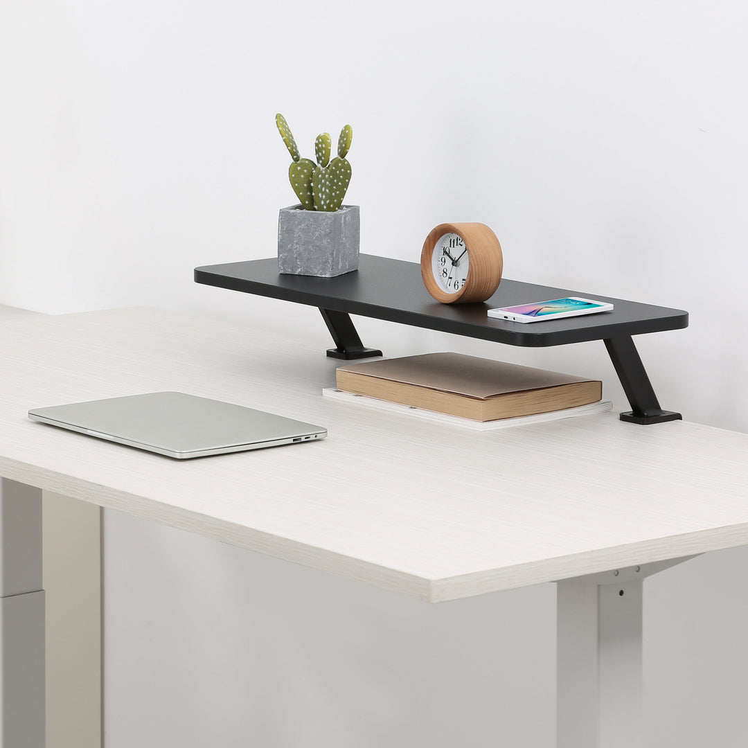 Monitorhylla 650x260mm Svart