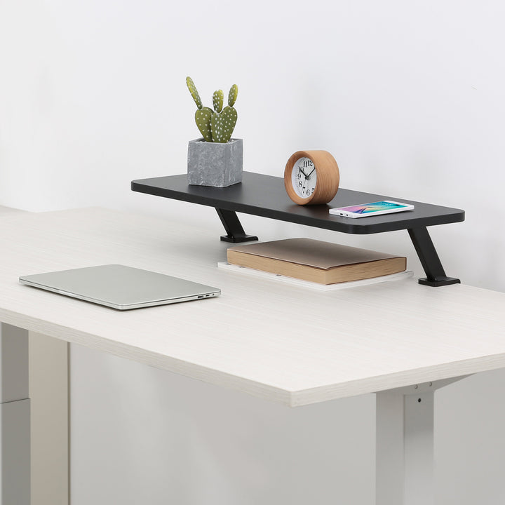 Monitorhylla 650x260mm Svart