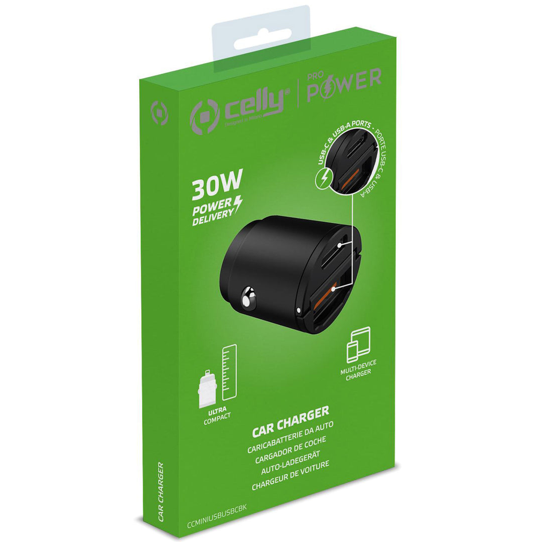 Billaddare Mini 1xUSB-C PD 1xUSB 30W
