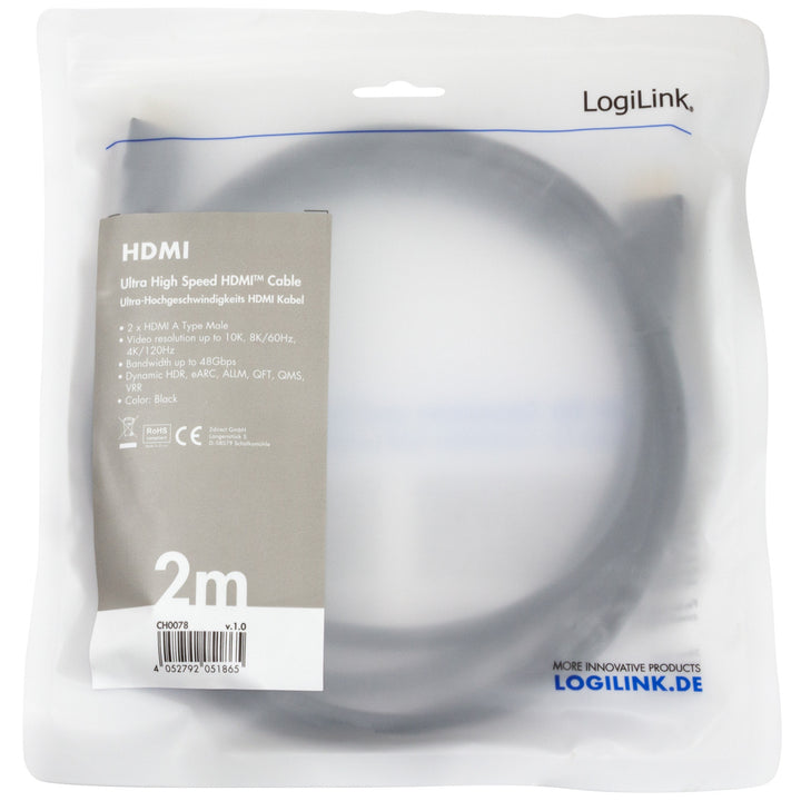 HDMI-kabel Ultra High Speed 8K/60 4K/120Hz 2m