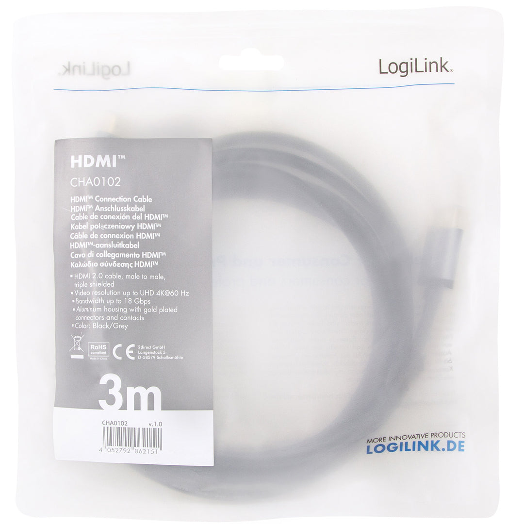 HDMI-kabel Premium High Speed HDMI 4K/60Hz 3m