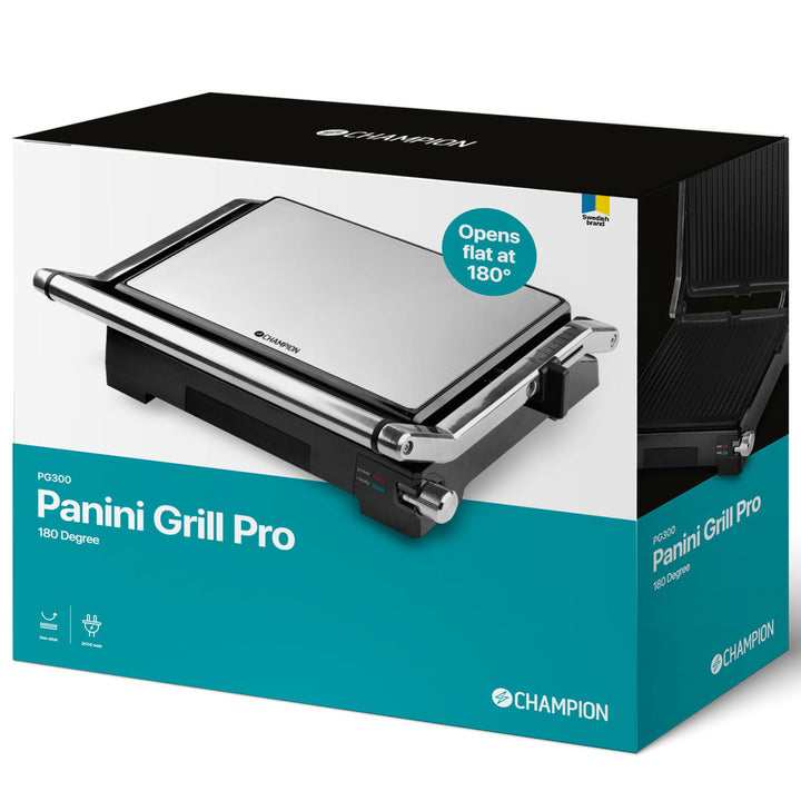 Paninigrill Pro 2in1 med Bordsgrill 2000W PG300 Rostfri
