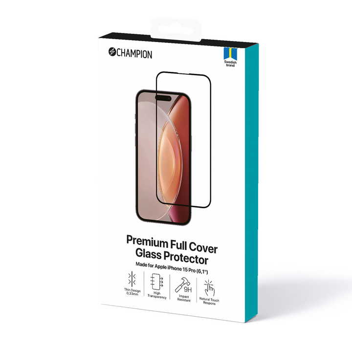 Skärmskydd iPhone 15 Pro Svart
