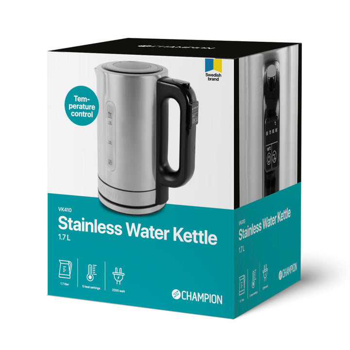 Vattenkokare Temp 1,7L VK410 Rostfri