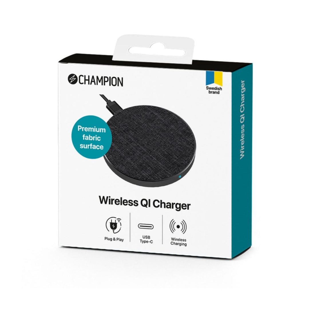 Trådlös Laddare 10W QI Metall/Tyg
