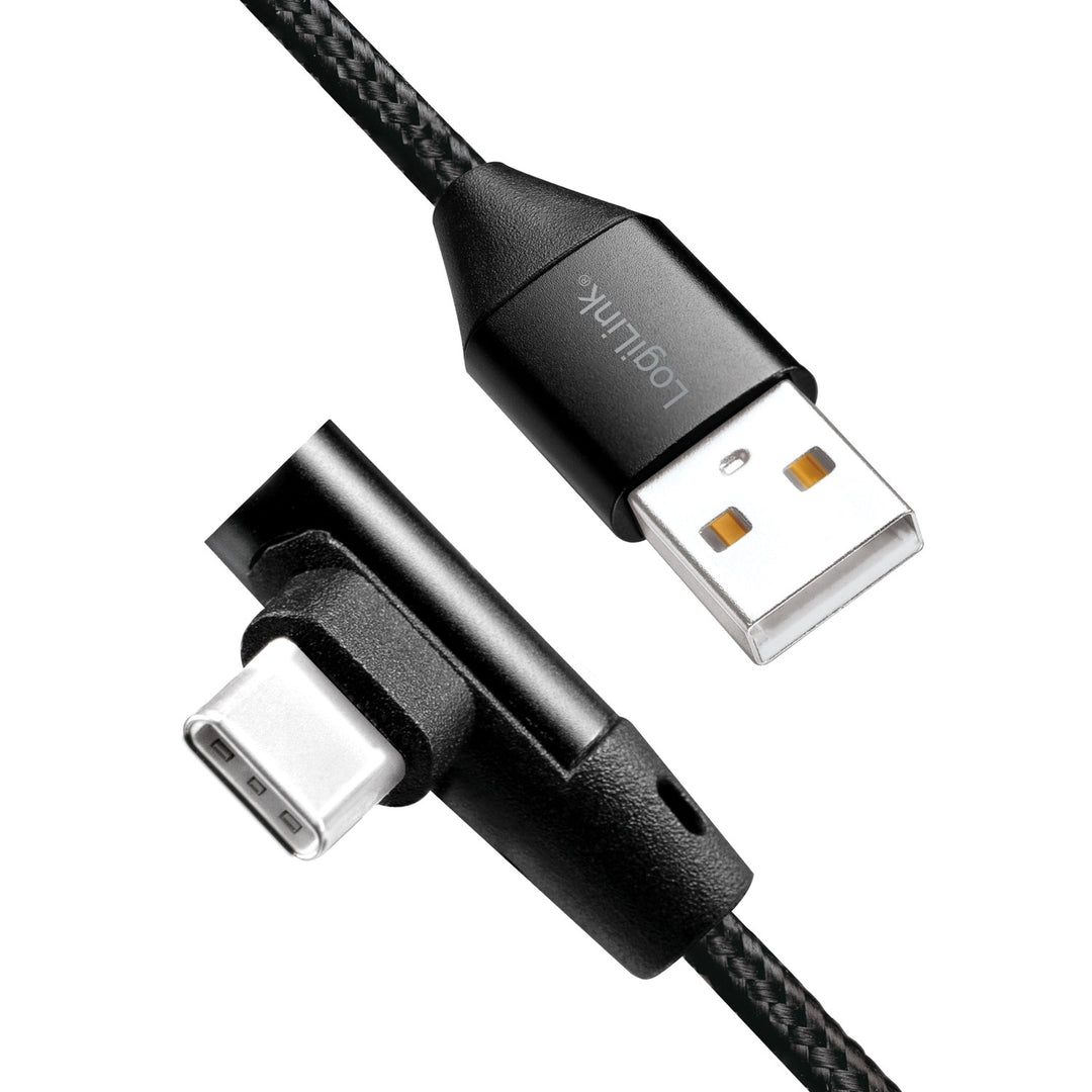 Vinklad USB-C-kabel USB 2.0 Max 15W 0,3m