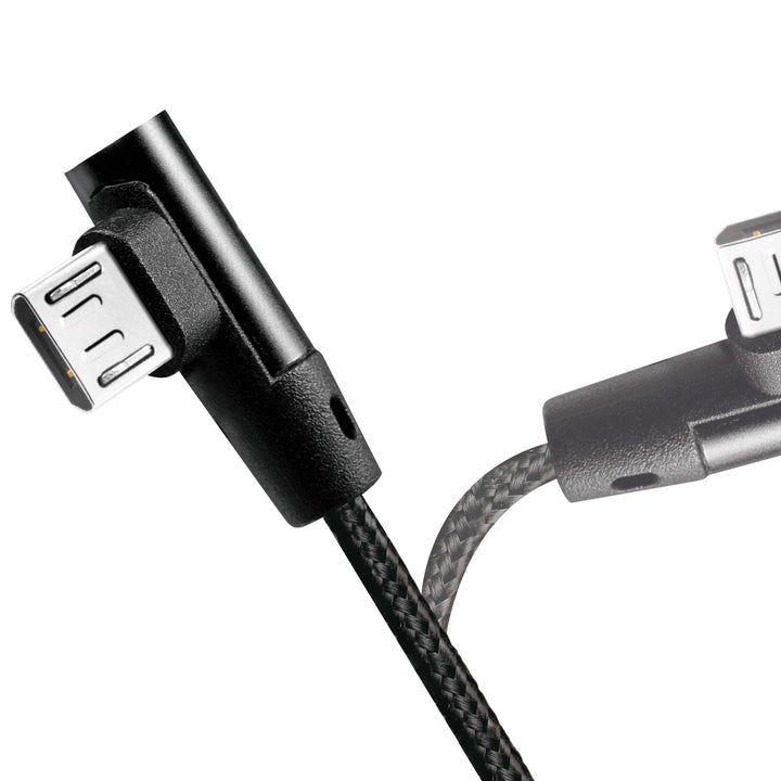 Vinklad MicroUSB-kabel USB 2.0 15W 1m