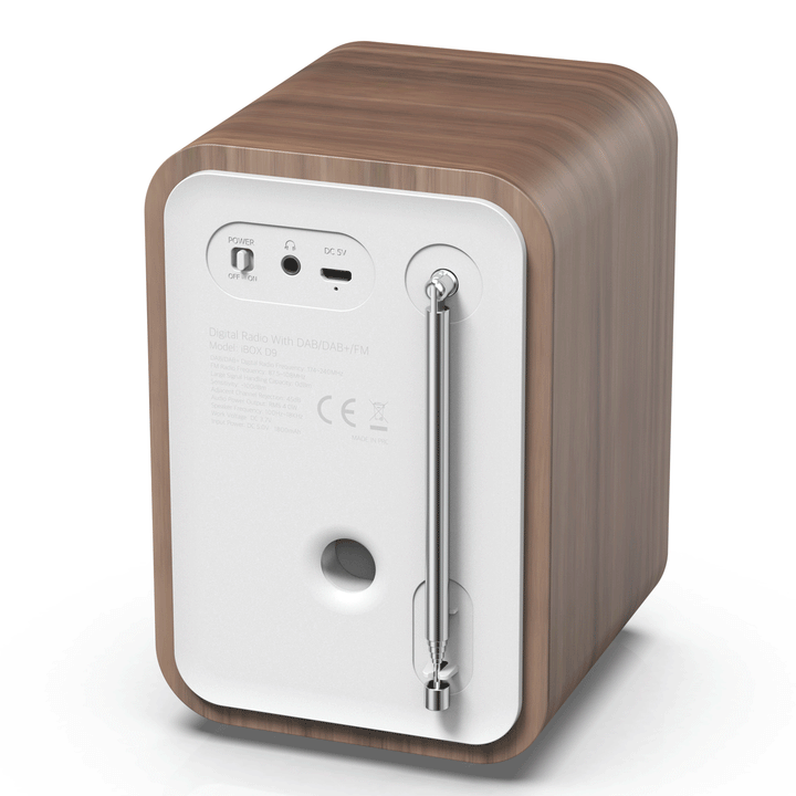 Radio DAB+/FM Bluetooth Trä/grå DAB-48W Vit