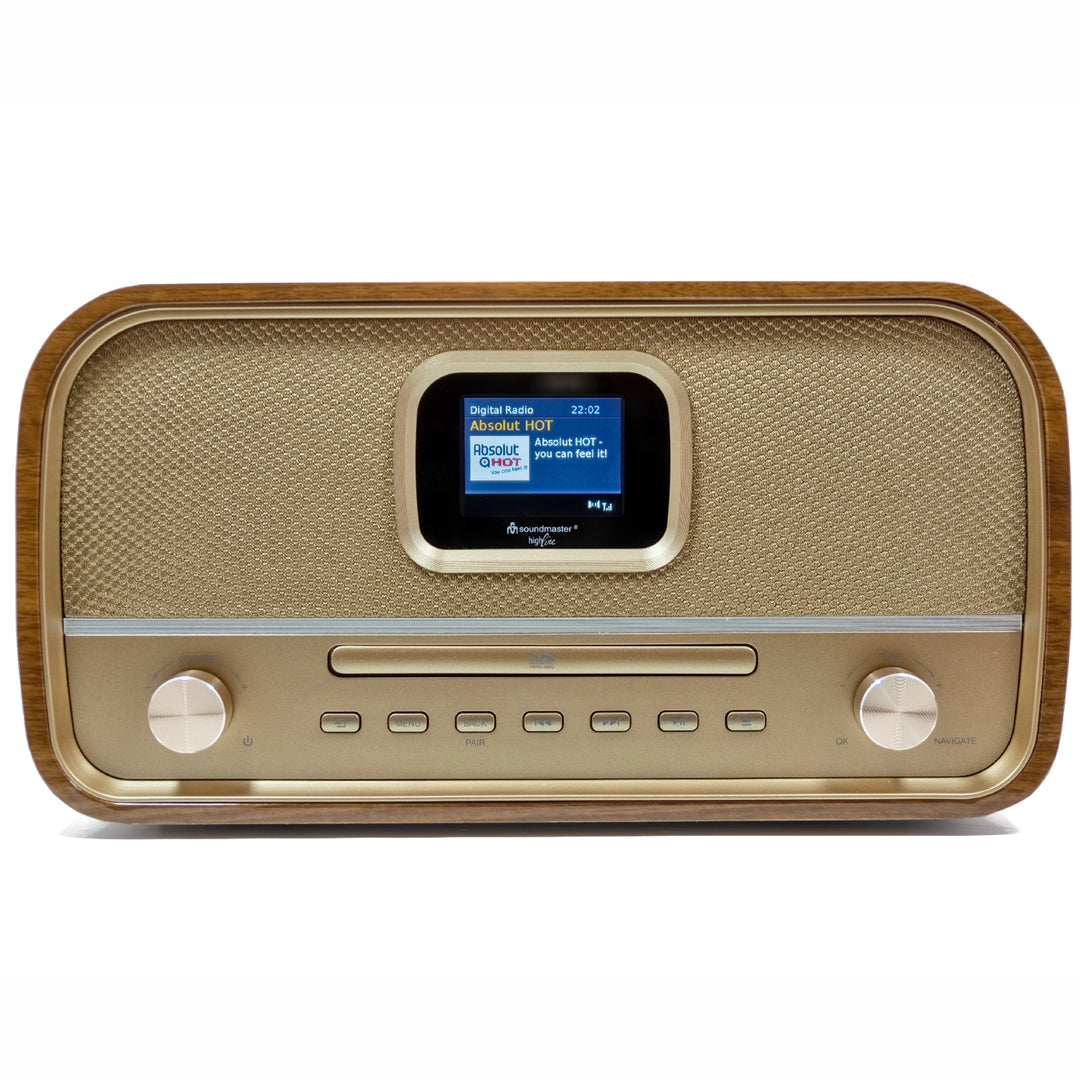 Musik-anläggning Radio CD Bluetooth DAB970BR1 Trä