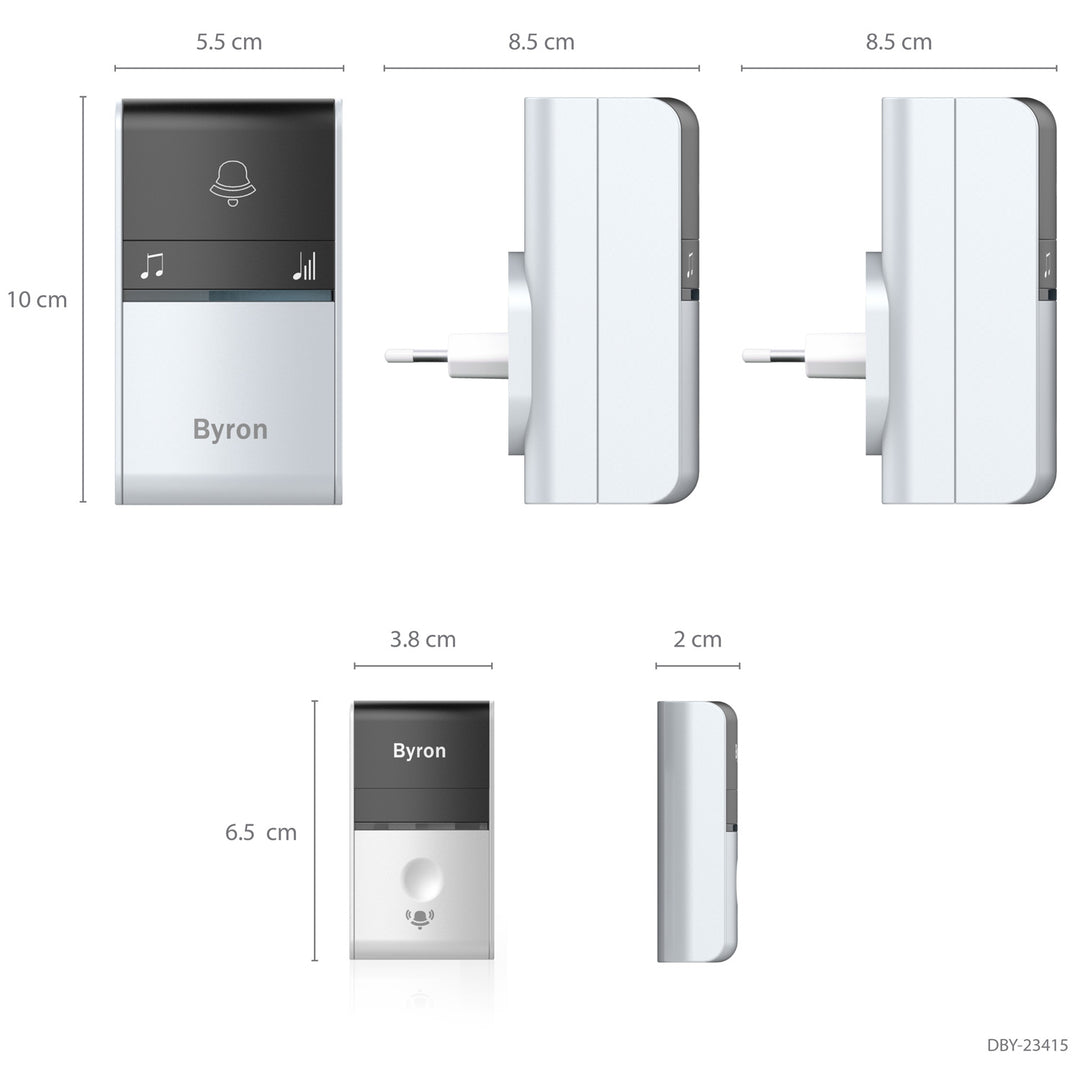 Trådlös dörrklocka Kinetic Ej batteri x2 mottagare