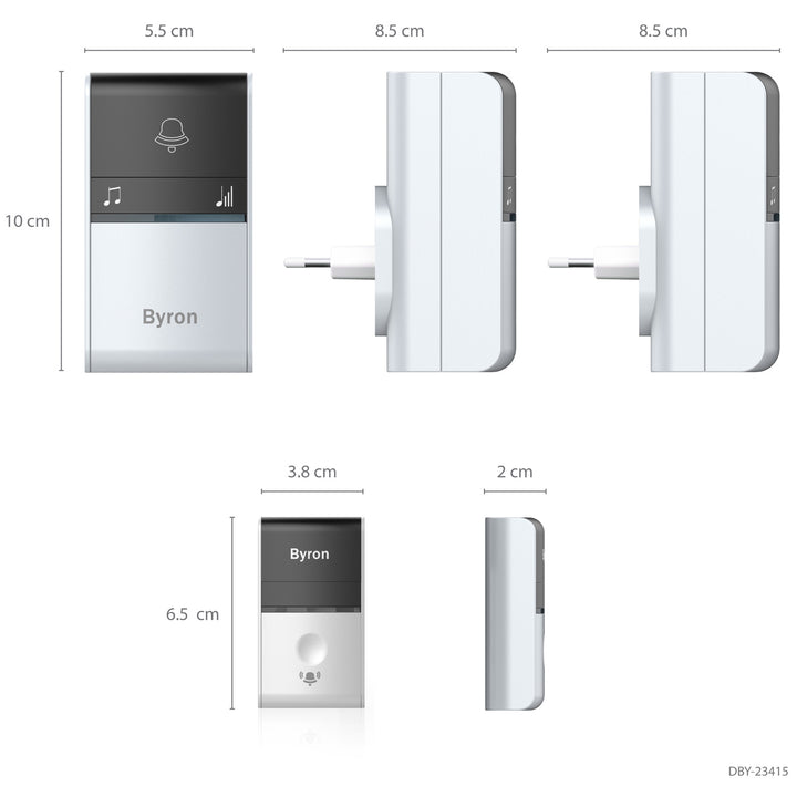 Trådlös dörrklocka Kinetic Ej batteri x2 mottagare