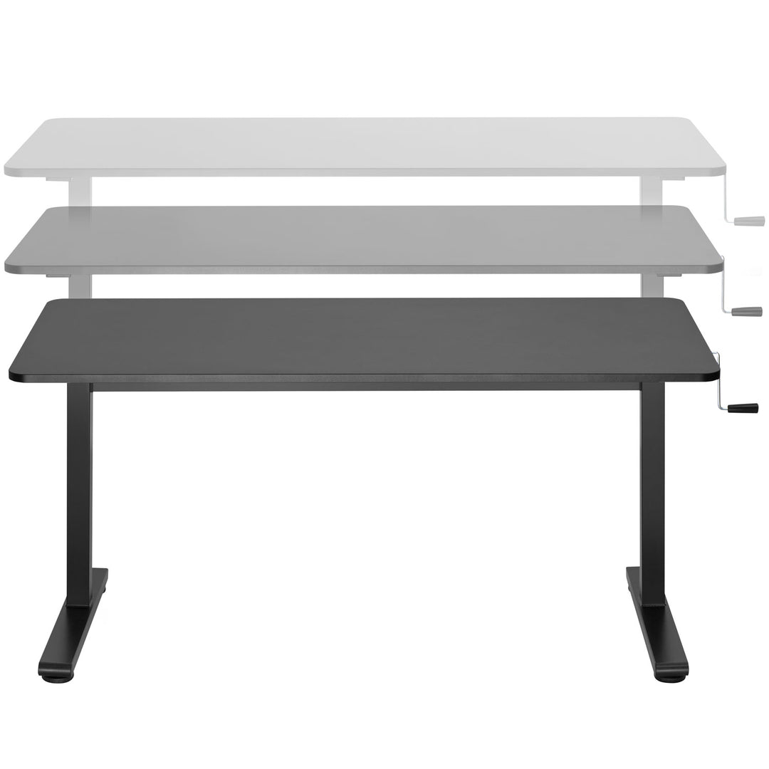 Höj-/sänkbart skrivbord Manuellt 140x60cm Sv