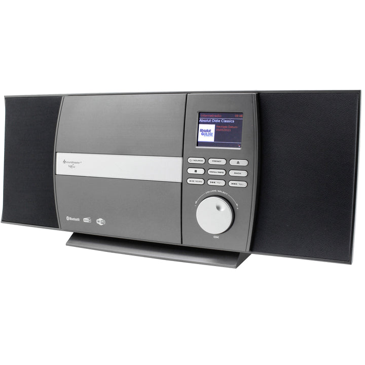 Musik-anläggning Radio Internet/DAB+/FM CD Bluetooth Grå/Svart/Silver