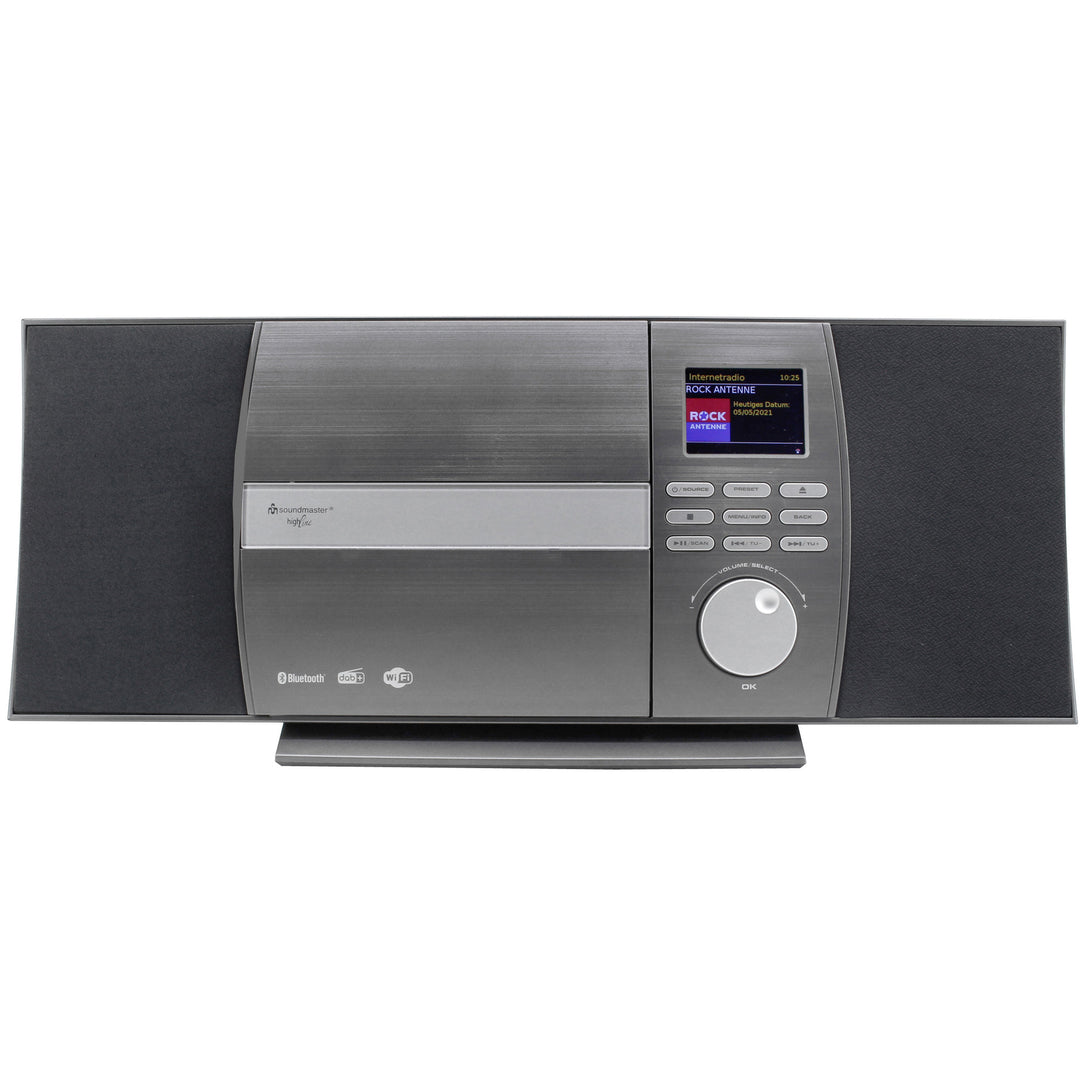 Musik-anläggning Radio Internet/DAB+/FM CD Bluetooth Grå/Svart/Silver