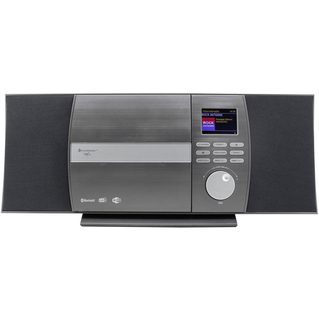 Musik-anläggning Radio Internet/DAB+/FM CD Bluetooth Grå/Svart/Silver