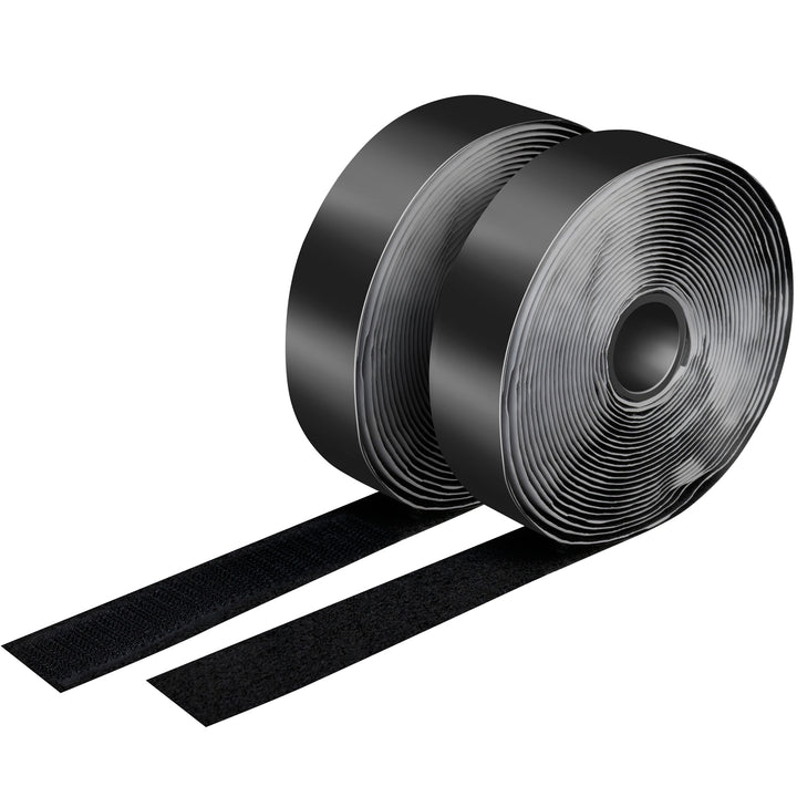Kardborreband dubbelsidig 25mm 5 meter Svart