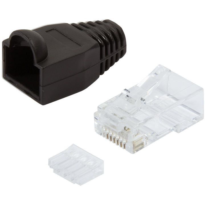 Modularplugg + Böjskydd Cat6 Oskärm 100+100st