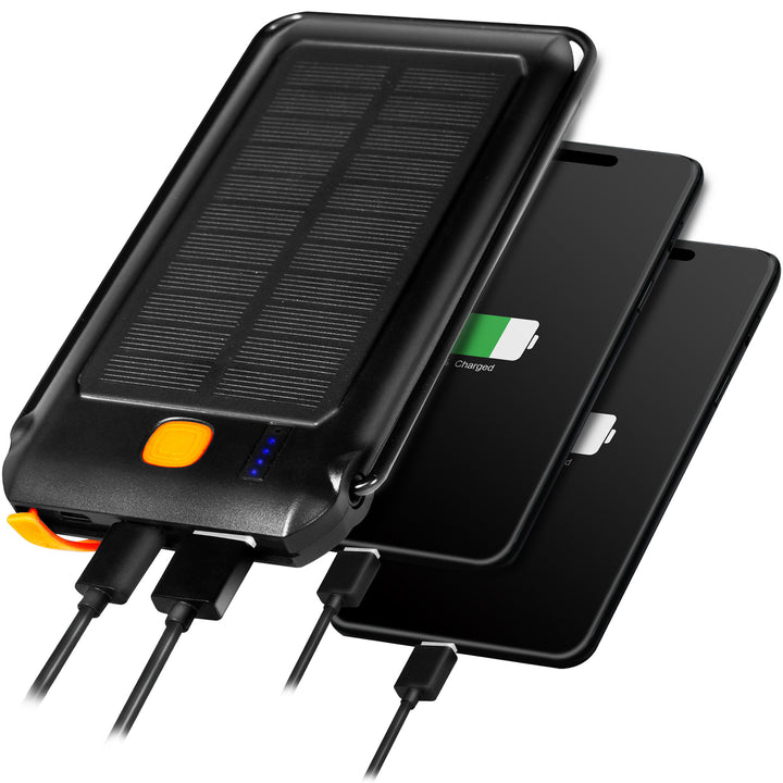 PowerBank 10.000 mAh 18W PD Solcell Svart