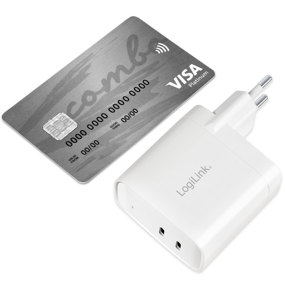 USB-laddare 2 x USB-C PD 40W GaN
