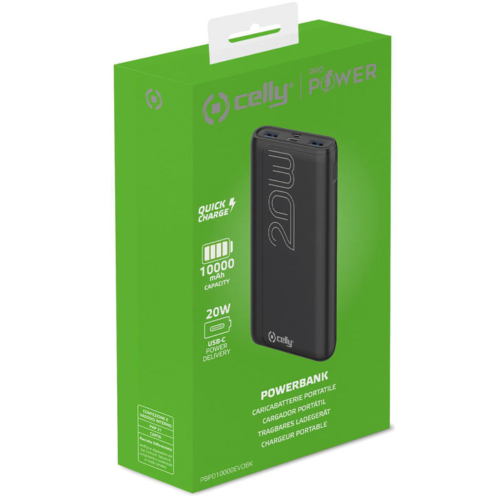PowerBank 10.000 mAh 20W PD Svart