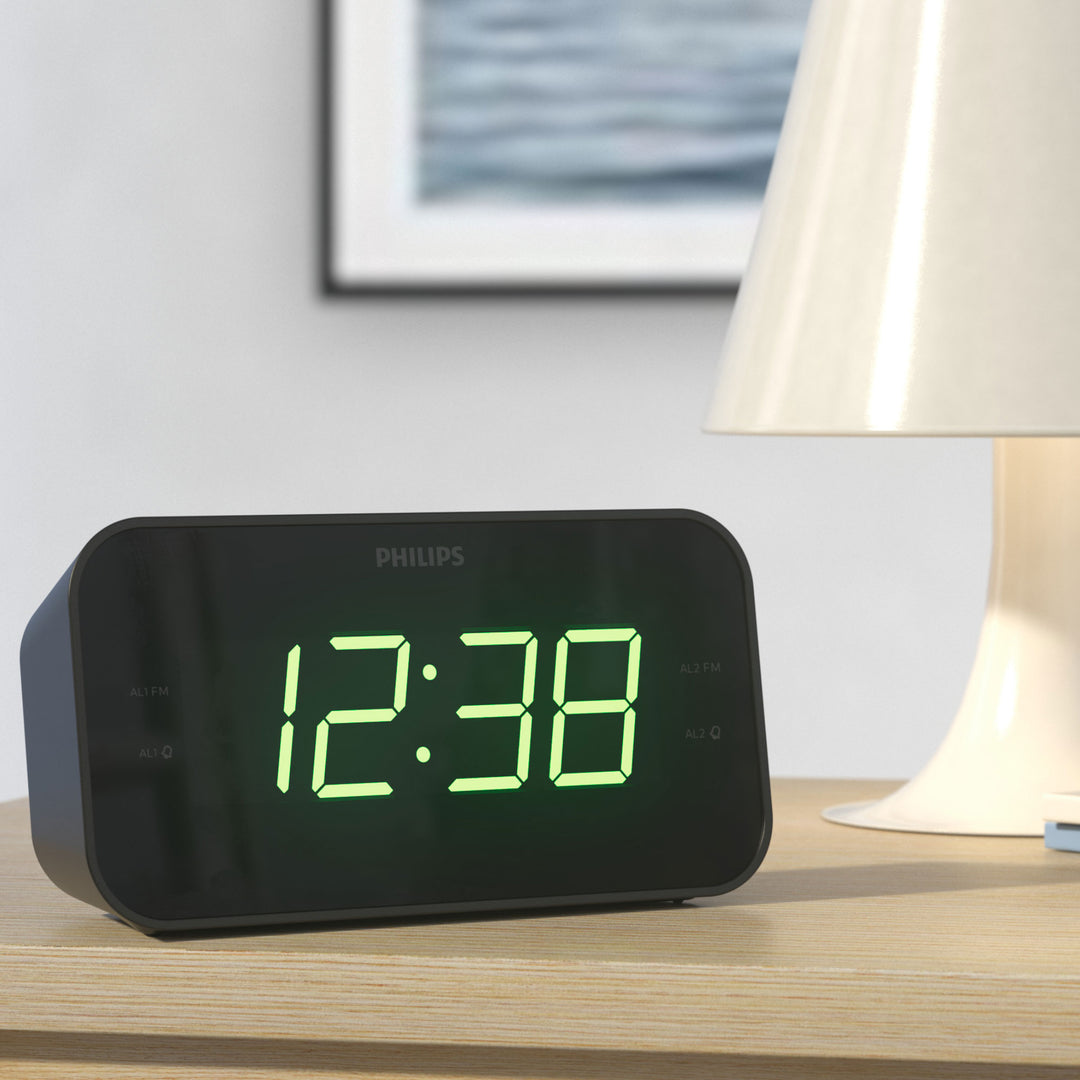 Klockradio FM Stora siffror Bluetooth TAR3306/12 Svart