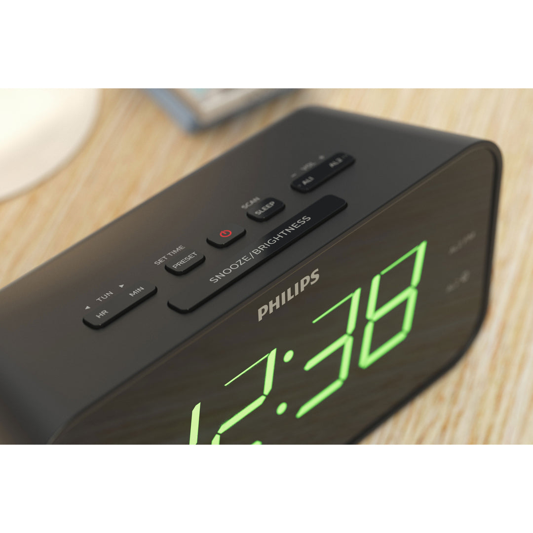 Klockradio FM Stora siffror Bluetooth TAR3306/12 Svart