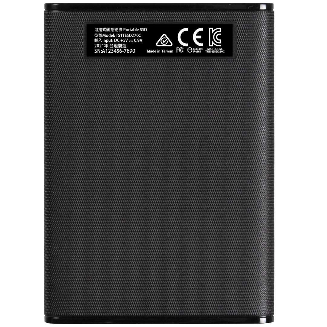 Portabel SSD ESD270C USB-C 1TB (R520/W460) Svart