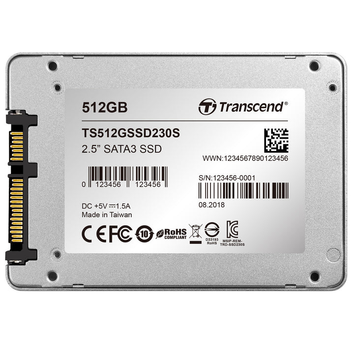 2.5" SSD, SATA3, 3D TLC, 560/500 MB/s 512GB