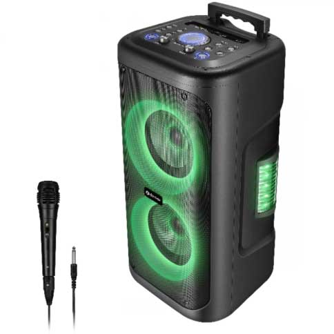 Party-högtalare Portabel 2x6,5" woofer Bluetooth LED-ljus 400W max TSP-353
