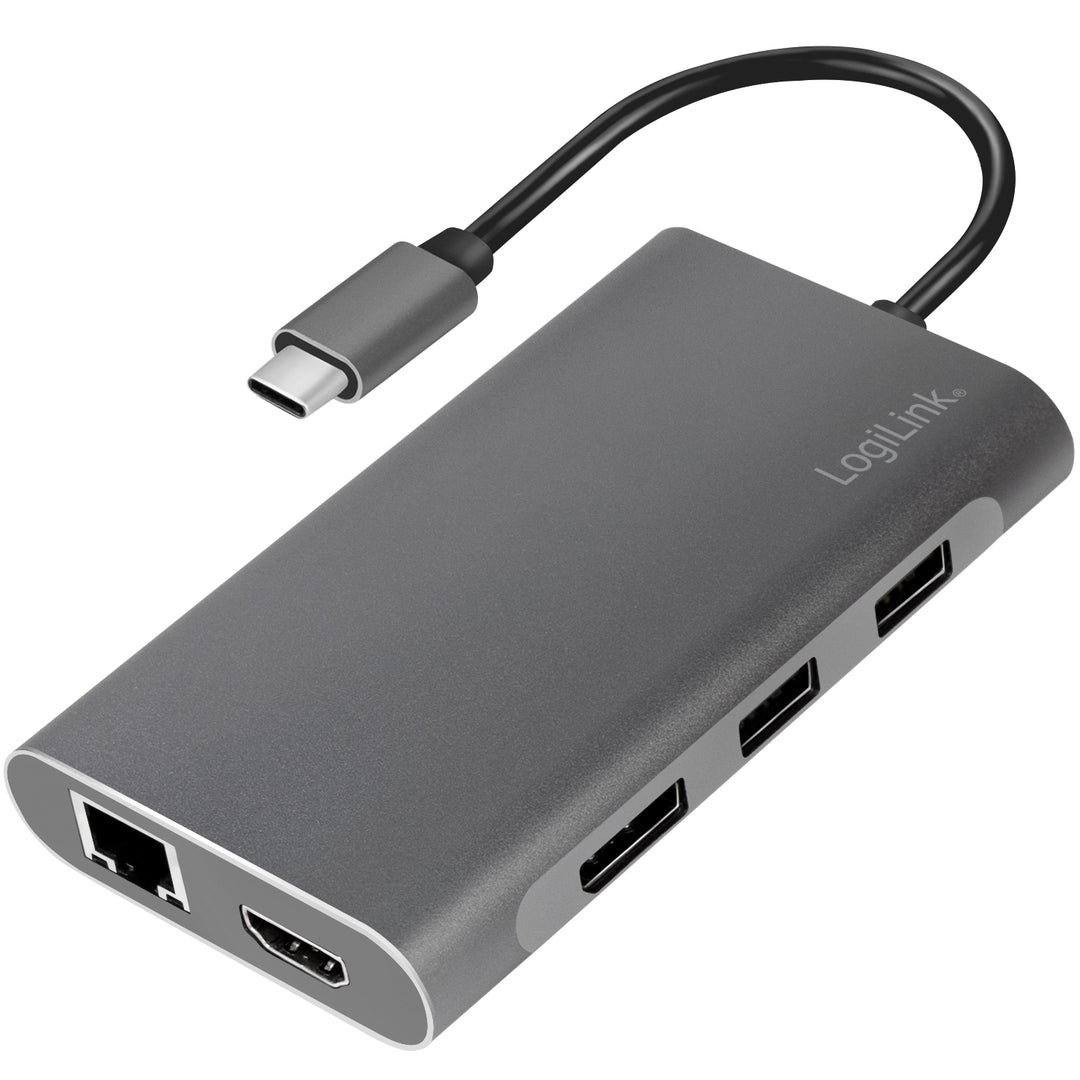 USB-C-docka 8-i-1 HDMI/DP/RJ45/USB/USB-C 100W