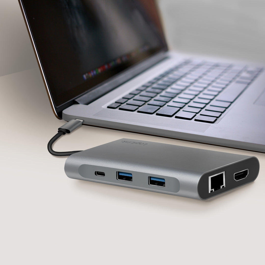 USB-C-docka 8-i-1 HDMI/DP/RJ45/USB/USB-C 100W