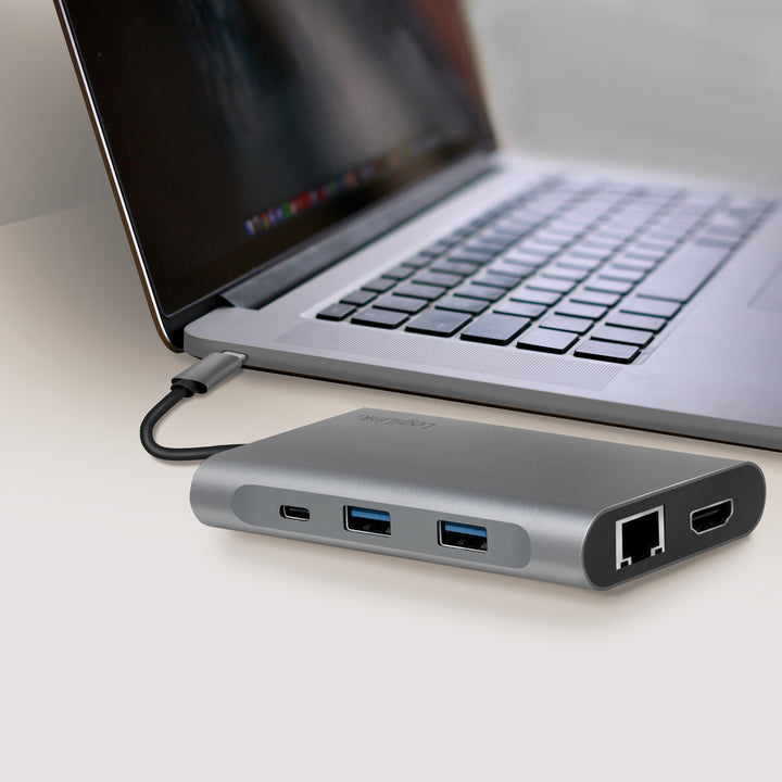 USB-C-docka 8-i-1 HDMI/DP/RJ45/USB/USB-C 100W