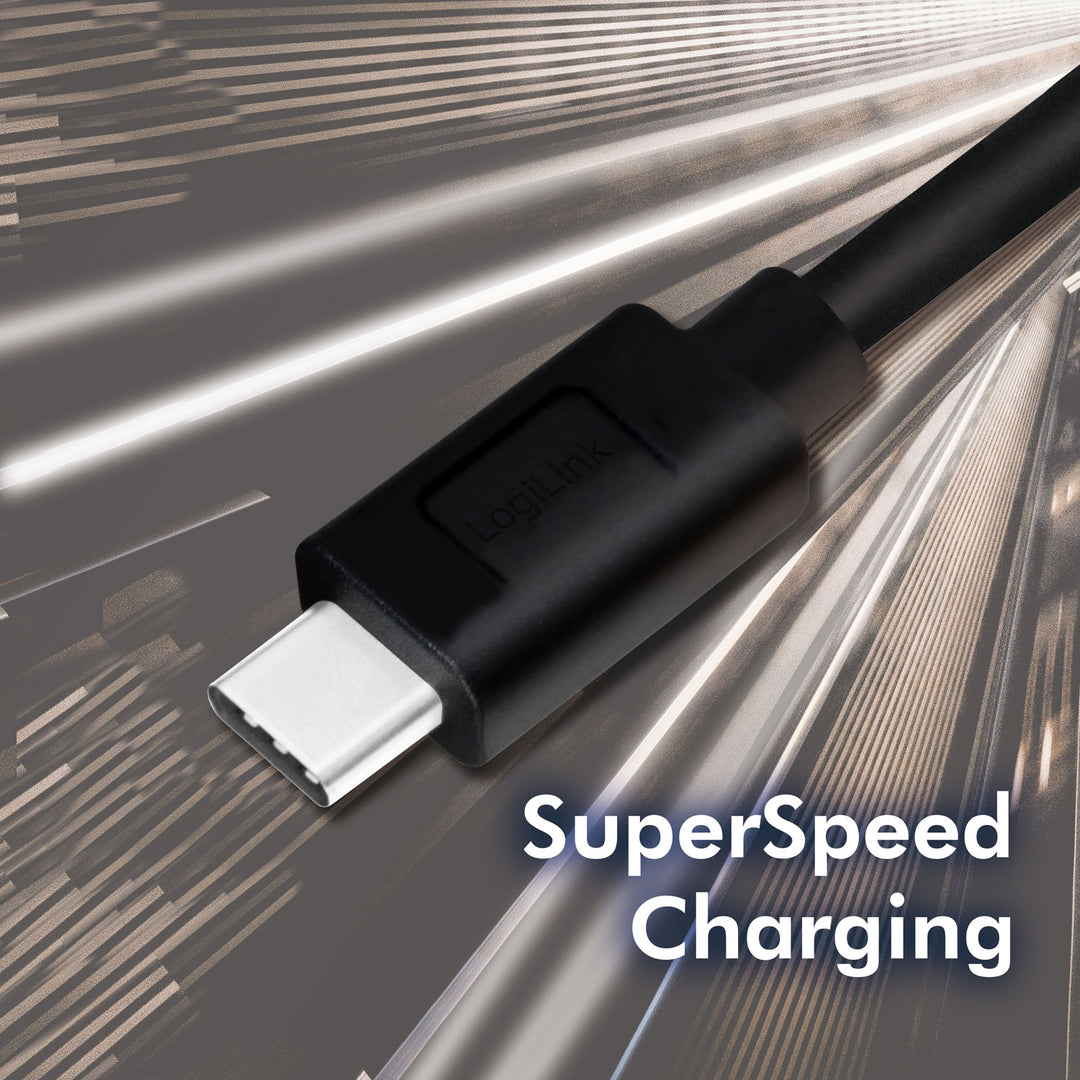 USB 3.2 Gen1 USB - USB-C 15W 3m Svart