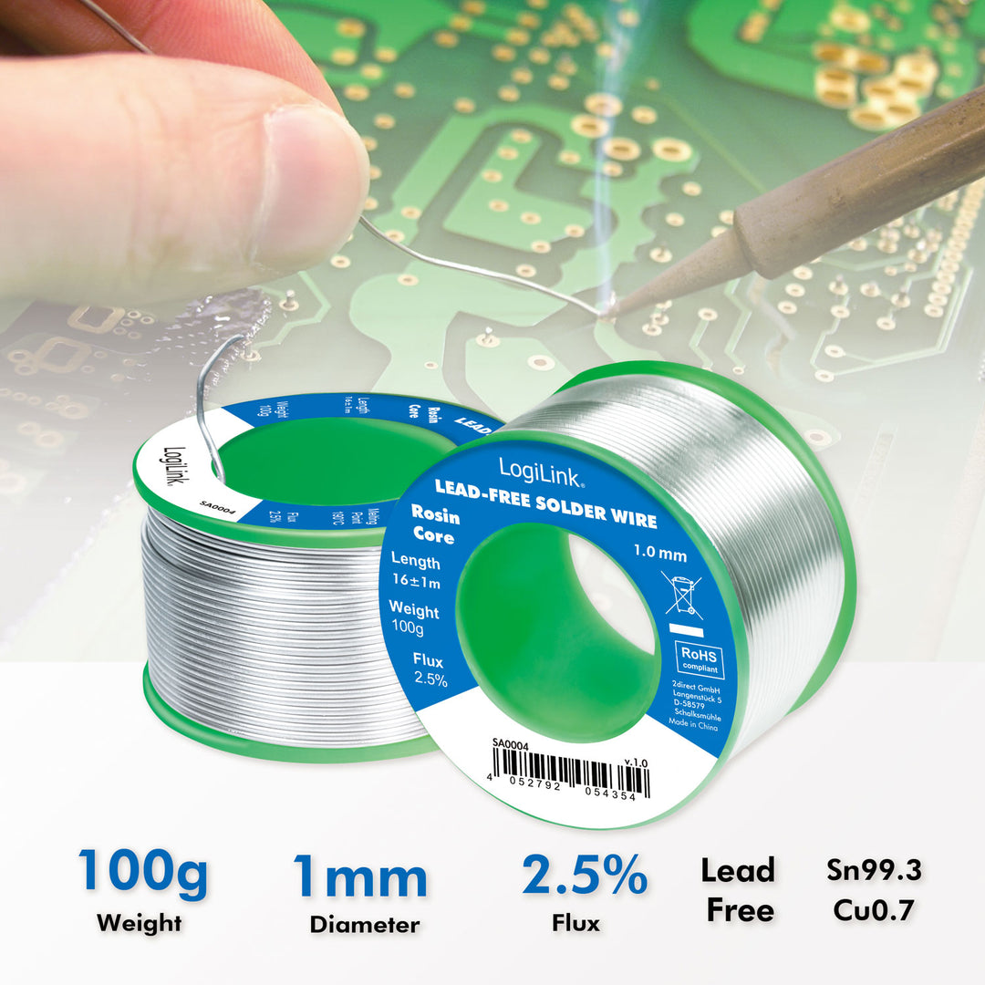 Lödtenn blyfritt 1mm 100g