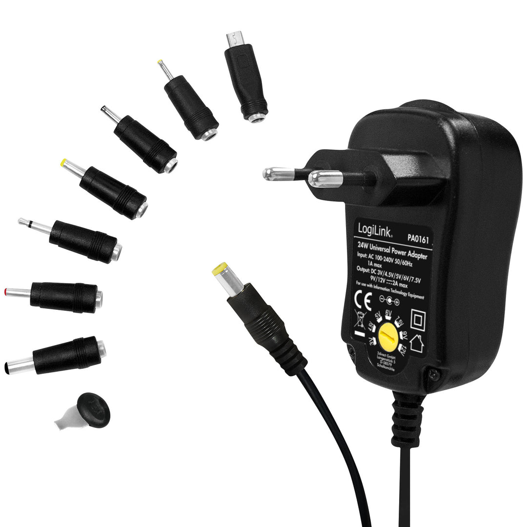 Nätadapter 230V-> 3-12V 2A 24W
